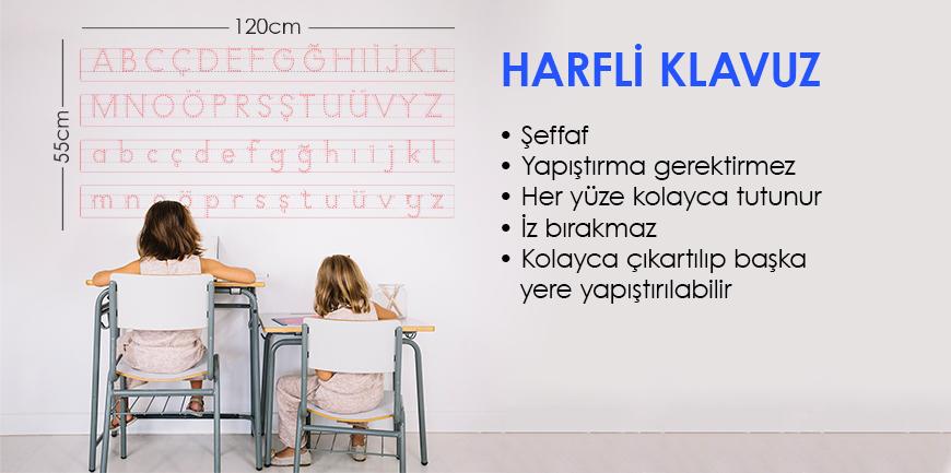 Harfli Kılavuz Yazı Tahtası Akıllı Kağıt Tahta