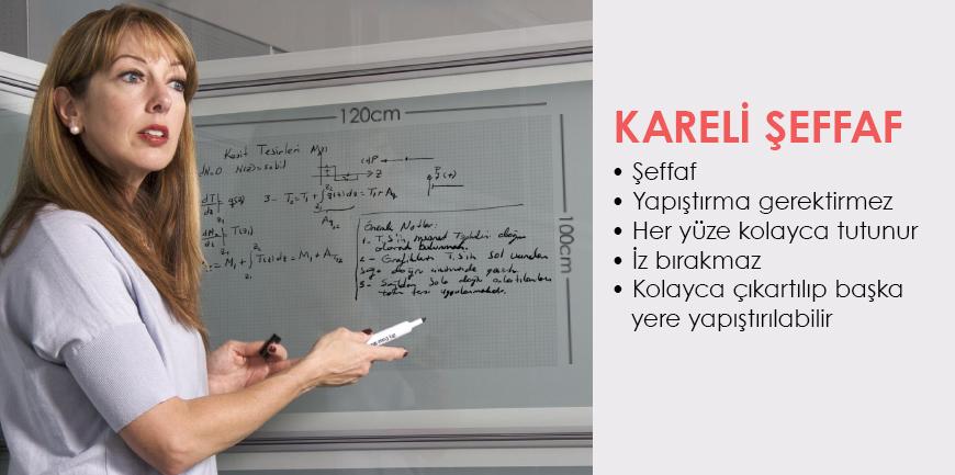 Kareli Şeffaf Yazı Tahtası