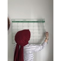 Aylık Planlayıcı Takvim Mini 85x56 cm Akıllı Kağıt Tahta Silgili Kalem Hediye Duvara,Cama,Tahtaya Uygulanır	