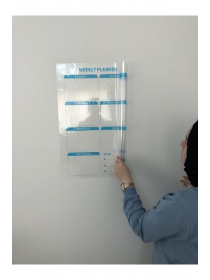 Weekly Planner Haftalık Planlayıcı Takvim Yazı Tahtası Akıllı Kağıt Tahta + Kalem 72x60 cm