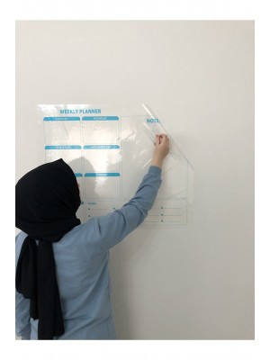 Weekly Planner Haftalık Planlayıcı Takvim Yazı Tahtası Akıllı Kağıt Tahta + Kalem 72x60 cm