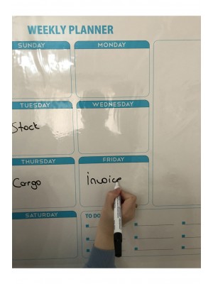 Weekly Planner Haftalık Planlayıcı Takvim Yazı Tahtası Akıllı Kağıt Tahta + Kalem 72x60 cm