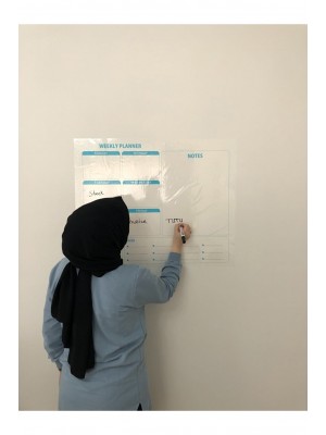 Weekly Planner Haftalık Planlayıcı Takvim Yazı Tahtası Akıllı Kağıt Tahta + Kalem 72x60 cm