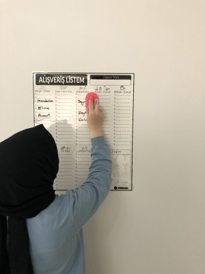 Alışveriş Listesi Programı Yazı Tahtası Akıllı Kağıt Tahta Tutunabilir Kağıt + Kalem 47x56 Cm	