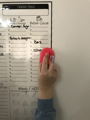 Alışveriş Listesi Programı Yazı Tahtası Akıllı Kağıt Tahta Tutunabilir Kağıt + Kalem 47x56 Cm	