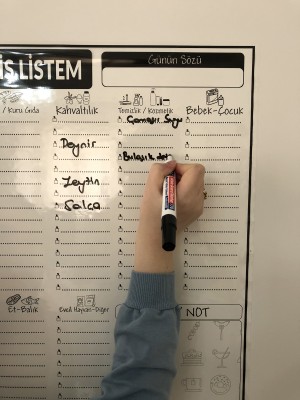 Alışveriş Listesi Programı Yazı Tahtası Akıllı Kağıt Tahta Tutunabilir Kağıt + Kalem 47x56 Cm	