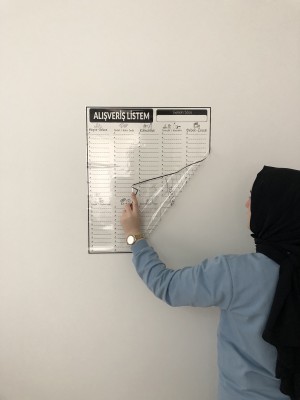 Alışveriş Listesi Programı Yazı Tahtası Akıllı Kağıt Tahta Tutunabilir Kağıt + Kalem 47x56 Cm	