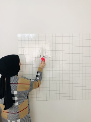 Kareli Şeffaf Tahta Akıllı Kağıt Tahta Yazı Tahtası 120x100 Cm Kalem Hediyeli