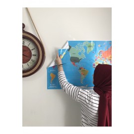 Tutunabilir Kağıt Dünya Haritası Akıllı Kağıt Tahta Yazı Tahtası Özel Baskılı Renkli Dekoratif
