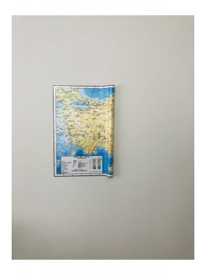 Türkiye Fiziki Haritası Dekoratif Türkiye Haritası Akıllı Kağıt Tahta 116x65 Cm