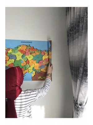 Tutunabilir Kağıt Dekoratif Tablo Eğitici Türkiye Ve Dünya Haritası Çocuk Duvar Sticker Yazı Tahtası Kağıt Tahta 2 Set