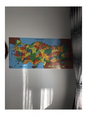 Tutunabilir Kağıt Dekoratif Tablo Eğitici Türkiye Ve Dünya Haritası Çocuk Duvar Sticker Yazı Tahtası Kağıt Tahta 2 Set