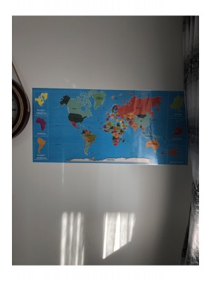 Tutunabilir Kağıt Dekoratif Tablo Eğitici Türkiye Ve Dünya Haritası Çocuk Duvar Sticker Yazı Tahtası Kağıt Tahta 2 Set